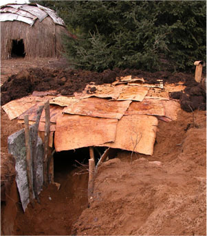 Covering with peat